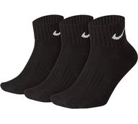 Nike One Quarter Socks 3PPK Value Calcetines para Hombre, Negro (BLACK/WHITE), 34-38