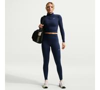 Nike One Seamless Front Leggings de talle alto y longitud completa - Mujer - Azul M (EU 40-42)