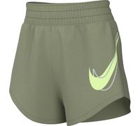 Nike One Swoosh Pantalones Cortos para Correr con tecnología Dri-Fit, Bragas integradas y Cintura Media para Mujer, Verde Aceite, HJ2195-386, M