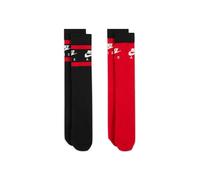 Nike Pack de 2 pares de calcetines Everyday Essential Nike. Negro / Rojo XL