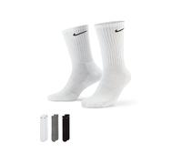 Nike 5 pares de calcetines deportivos para hombre y mujer, unisex, talla 34, 36, 38, 40, 42, 44, 46, 48, 50, color: blanco, gris y negro, multicolor, 44-48