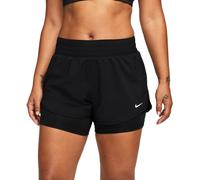 Shorts de tenis para mujer Nike Dri-Fit One 2-in-1 Shorts - black/reflective silver L