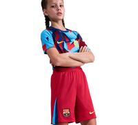 Nike - Pantalón corto Fc Barcelona Cuarta Equipación 2025-2026 Niño, Unisex, Salsa Red-Gym Blue-University Blue-Yellow, L