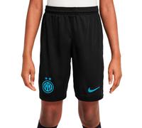Nike - Pantalón corto Inter Milan Primera Equipación 2025-2026 Niño, Unisex, Black-Chlorine Blue No Sponsor, S