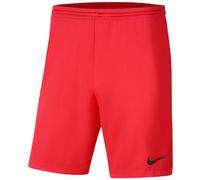 Nike - Pantalón corto Park III Knit, Unisex, Bright Crimson-Black, XL