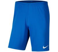 Nike - Pantalón corto Park III Knit, Unisex, Royal Blue-White, XL