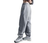 Nike - Pantalón largo Sportswear Fleece 2 Mujer, Mujer, Dark Grey Heather-Sail, S
