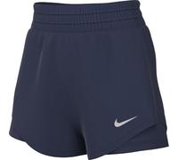 NIKE Pantalones Cortos W Nk One DF HR 3 Pulgadas 2N1 para Mujer, Azul Marino Medianoche, Plateado Reflectante, Talla M