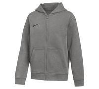 Nike Park 26 Fleece Sudadera con Capucha De Fútbol con Cremallera Completa para Niños Mayores, Dk Grey Heather/Black, IB1232-063, S