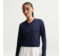 Nike Parte de arriba de golf de manga larga con cuello en V - Mujer - Azul M (EU 40-42)