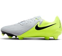 Nike Phantom Gx II Academy FG/MG, Zapatillas de fútbol Hombre, Plateado/Negro/Verde Fluorescente, 40.5 EU