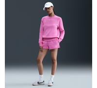 Nike Phoenix Fleece Pantalón corto de talle medio de 5 cm - Mujer - Rosa S (EU 36-38)