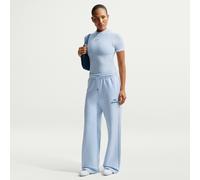 Nike Phoenix Fleece Pantalón de talle alto y pernera ancha - Mujer - Azul L (EU 44-46)