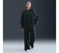 Nike Phoenix Fleece Pantalón de talle alto y pernera ancha - Mujer - Verde M (EU 40-42)