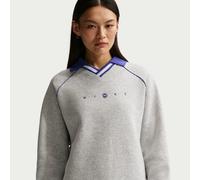 Nike Phoenix Fleece Polo oversize con estampado - Mujer - Gris XS (EU 32-34)