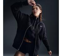 Nike Phoenix Fleece Sudadera con capucha, cremallera completa y ajuste oversize - Mujer - Negro XXS (EU 30)