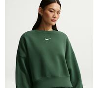 Nike Phoenix Fleece Sudadera de chándal de cuello redondo extraoversize - Mujer - Verde L (EU 44-46)