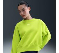 Nike Phoenix Fleece Sudadera de chándal de cuello redondo extraoversize - Mujer - Verde M (EU 40-42)