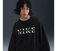 Nike Phoenix Fleece Sudadera de cuello redondo oversize - Mujer - Negro M (EU 40-42)