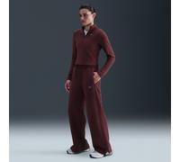 Nike Phoenix Plush Pantalón de talle alto y tejido Fleece cálido con pierna ancha - Mujer - Rojo M (EU 40-42)