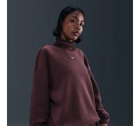 Nike Phoenix Plush Parte de arriba oversize de tejido Fleece con cuello redondo - Mujer - Rojo L (EU 44-46)