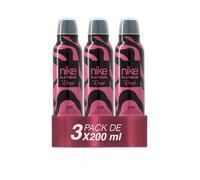 NIKE - Platinum Rosé Woman Pack de 3 x 200 ml, Desodorante Mujer Spray, Desodorante Antimanchas para Todo Tipo de Piel, 0% Sales de Aluminio, de Larga Duración, Fragancia Frutal Amaderada
