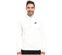Nike PO FLC Club Sudadera con Capucha, Hombre, Blanco / Negro, M