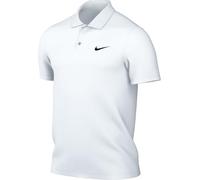 Nike Polo de Golf Dri-fit Victory Solid para Hombre, Blanco/Negro, Medium
