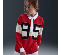 Nike Polo de manga larga con elementos gráficos - Mujer - Rojo L (EU 44-46)