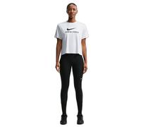 Nike Pro Camiseta De Corte Ancho para Mujer, Blanco/Negro, IQ0820-100, S