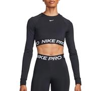 Nike Pro DF 365 Crop LS Top, Blanco/Negro, Medium para Mujer