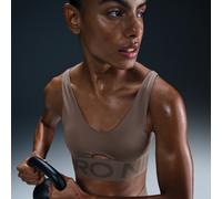 Nike Pro Indy Plunge Sujetador deportivo de sujeción media con almohadilla - Mujer - Marrón XL