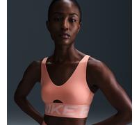 Nike Pro Indy Plunge Sujetador deportivo de sujeción media con almohadilla - Mujer - Naranja L