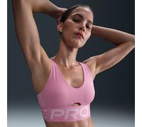 Nike Pro Indy Plunge Sujetador deportivo de sujeción media con almohadilla - Mujer - Rosa XL