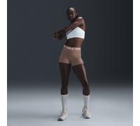 Nike Pro Leak Protection: Period Mallas cortas de 8 cm y talle medio - Mujer - Marrón XXL (EU 52-54)