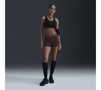 Nike Pro Leak Protection: Period Mallas cortas de 8 cm y talle medio - Mujer - Marrón XXL (EU 52-54)