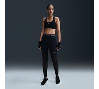 Nike Pro Leggings de longitud completa y talle medio con paneles de malla - Mujer - Negro M (EU 40-42)