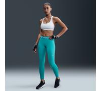 Nike Pro Leggings de talle medio con paneles de malla - Mujer - Verde XL (EU 48-50)