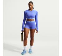Nike Pro Mallas cortas de talle medio de 8 cm - Mujer - Azul XXL (EU 52-54)