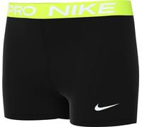 Nike Pro Pantalón Corto - Niña, Black/Volt/White, DA1033-011, S