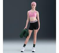 Nike - Malla corta Pro Niña, Mujer, Black-Med Soft Pink-White, S