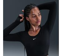 Nike Pro Parte de arriba corta de manga larga Dri-FIT - Mujer - Negro L (EU 44-46)