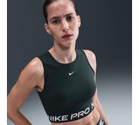 Nike Pro Parte de arriba corta de tirantes Dri-FIT - Mujer - Verde S (EU 36-38)