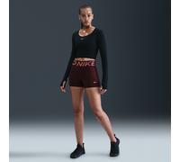 Nike Pro Sculpt Mallas cortas de 8 cm y talle alto - Mujer - Rojo S (EU 36-38)