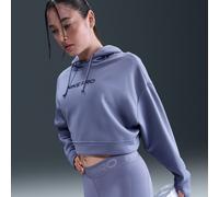 Nike Pro Sudadera con capucha de tejido Fleece Therma-FIT - Mujer - Azul L (EU 44-46)