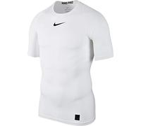 Nike Pro Top SS Camiseta de compresión, Hombre, Blanco/Negro/Negro, 2XL