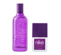 NIKE - Purple Mood Promoción 150 ml + 30 ml, Colonia Mujer, Pack 2 Productos, Perfume Formato Spray, Eau de Toilette Natural y Femenina, Aroma Floral Gourmand, Fragancia Fresca