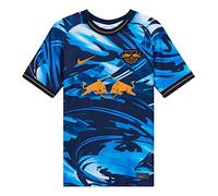 Nike Rblz Y NK BRT Stad JSY SS 3R T-Shirt, Unisex niños, Midnight Navy/Kumquat Full Sponsor, XS