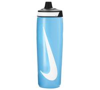 Nike Refuel Bottle 24 OZ Botella de agua deportiva BPA libre Hermética (BALTIC BLUE/BLACK/WHITE)