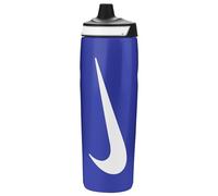 Nike Refuel Bottle Grip - Botella de agua de 24 onzas, 709 ml, botella deportiva para entrenamiento, fitness, mango antideslizante, juego real/negro/blanco